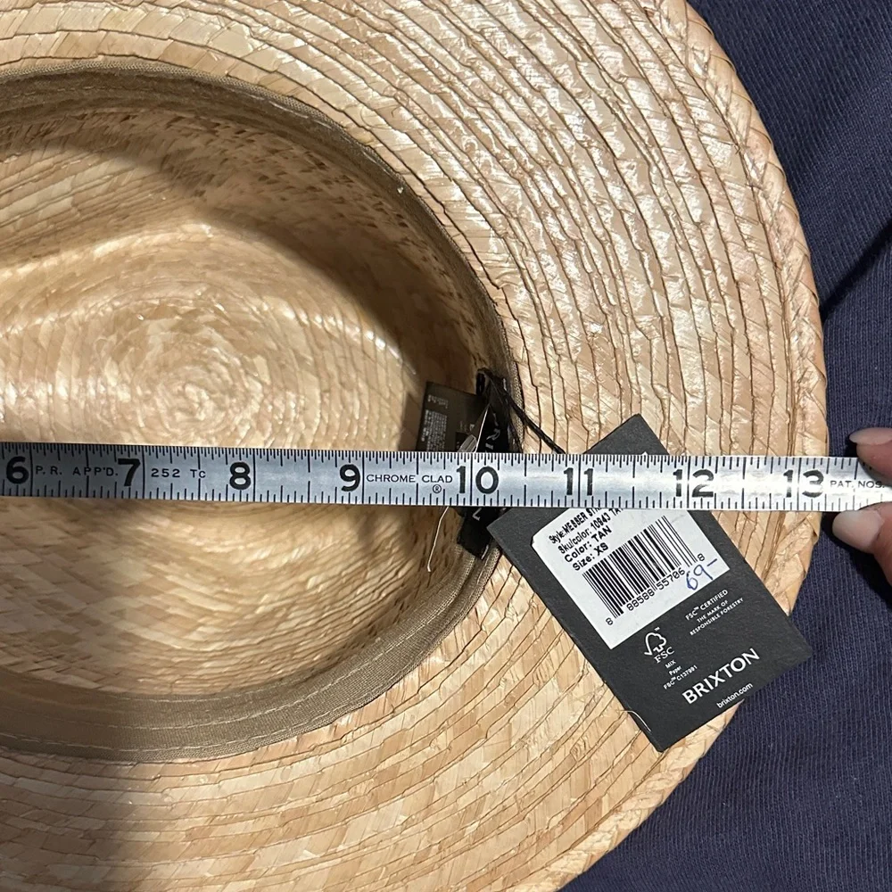 NWT Women’s Tan Straw Fedora Hat - Picture 7 of 8